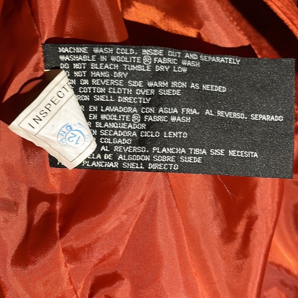 Vintage St. John’s Bay washable suede jacket button down/burnt orange/size small - Picture 4 of 6